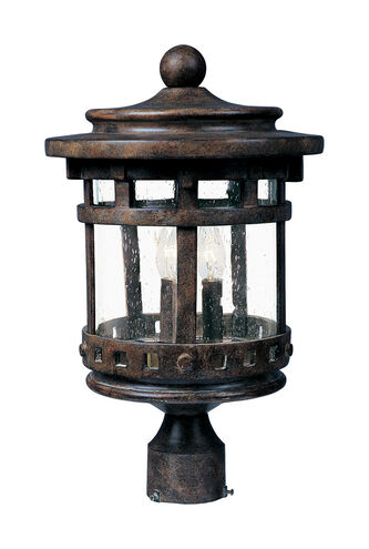 Santa Barbara DC 3 Light 16 inch Sienna Outdoor Pole/Post Lantern