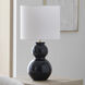Drew & Jonathan Buckley 27.38 inch 9.00 watt Gloss Black Table Lamp Portable Light