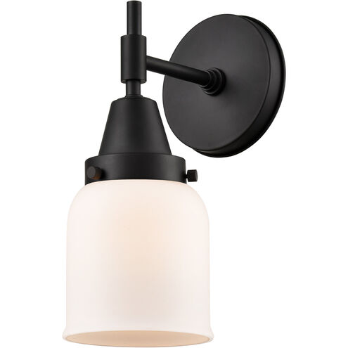 Caden 1 Light 5 inch Matte Black Sconce Wall Light in Matte White Glass