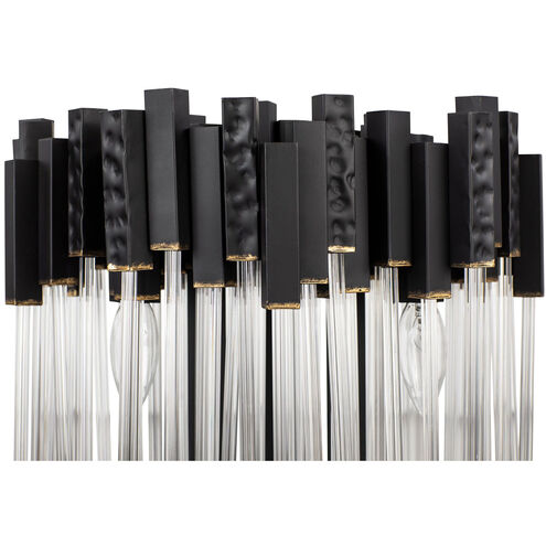 Matrix 30 inch 60 watt Matte Black Table Lamp Portable Light in Matte Black/French Gold