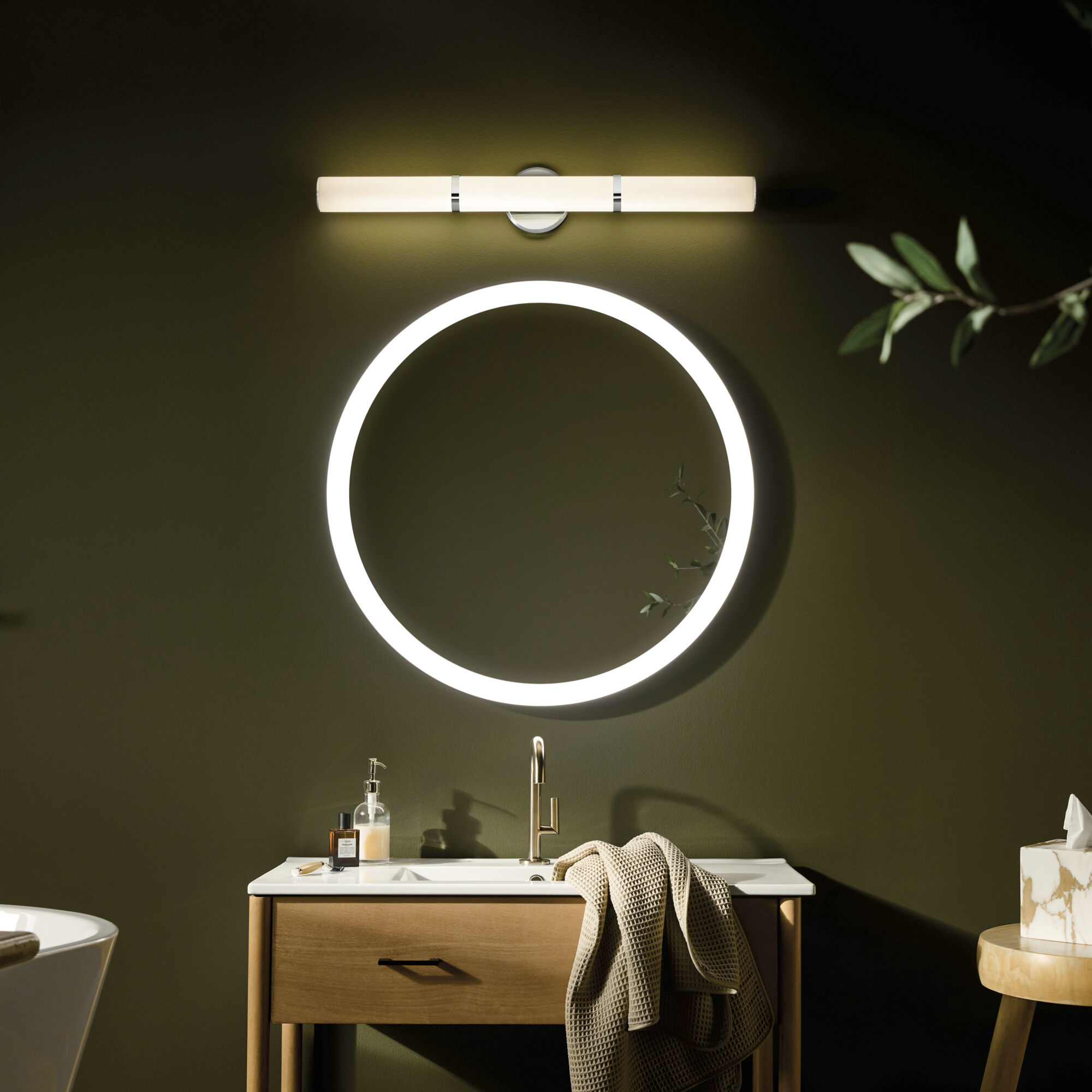 Rosh LED 32 inch Chrome Bath Bar Wall Light, Large