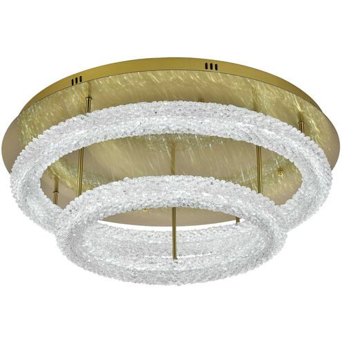 Bowen 2 Light 29.5 inch Satin Gold Flush Mount Ceiling Light