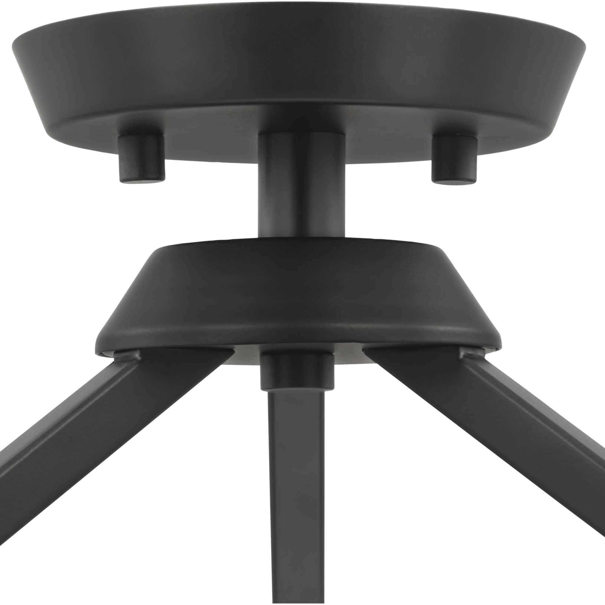 Vertex 3 Light 18 inch Matte Black Convertible Chandelier Ceiling Light