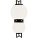 Cosmos LED 18.38 inch Matte Black with Satin Brass and Matte White Outdoor Wall Sconce