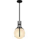 Orbit 1 Light 11.25 inch Matte Black Pendant Ceiling Light