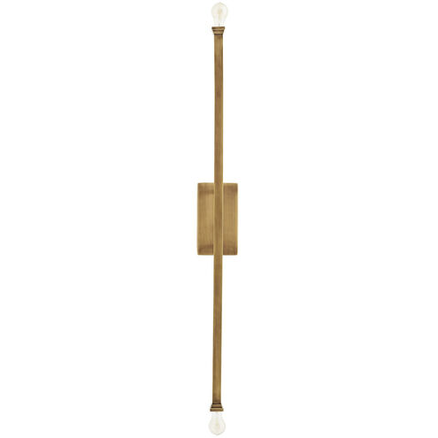 Hutu 2 Light 5 inch Antique Brass Wall Light