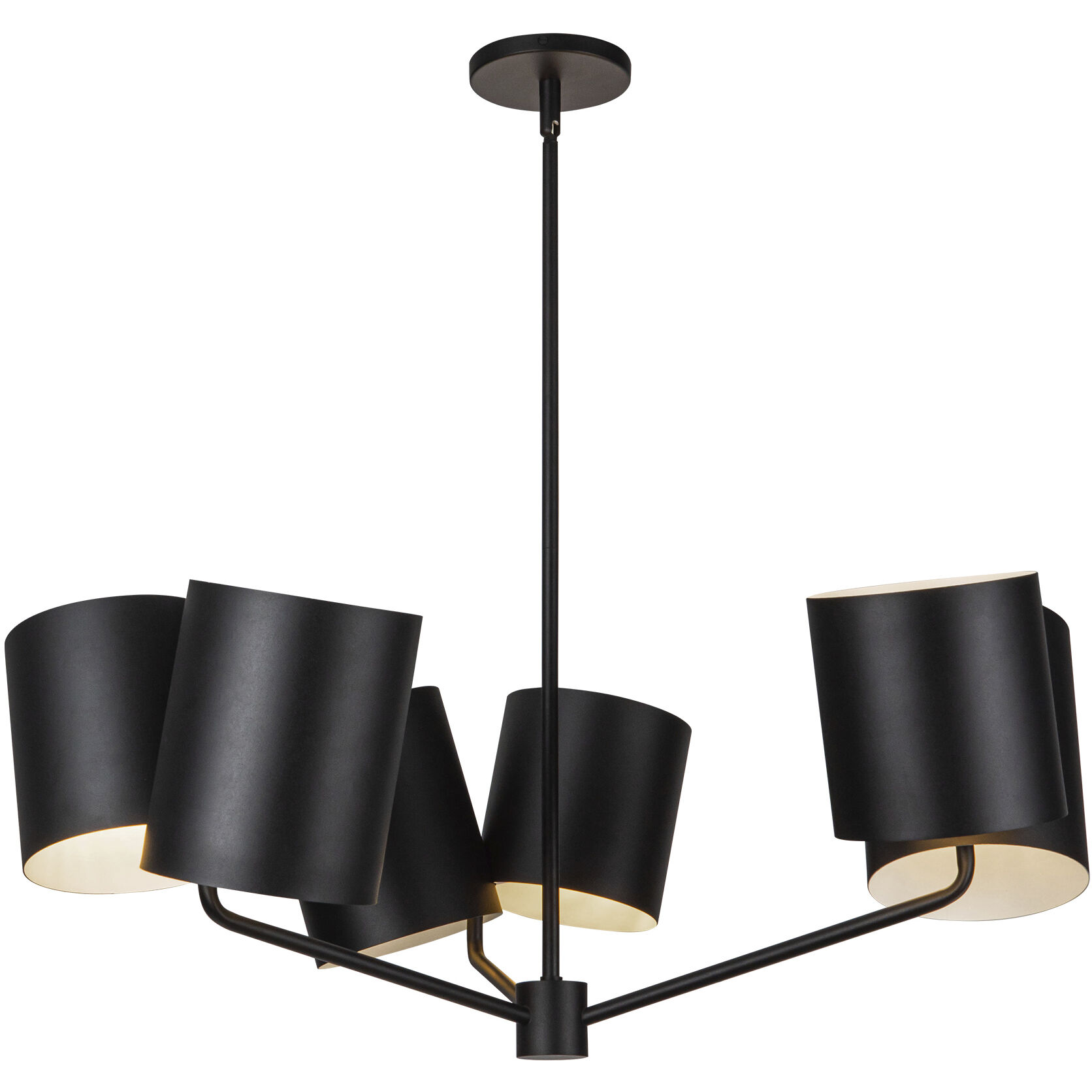 Keiko 6 Light 30.5 inch Black Chandelier Ceiling Light
