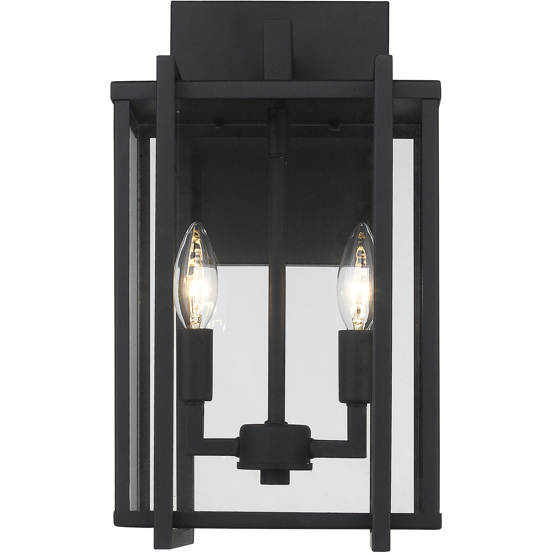 Tribeca 2 Light 15.75 inch Natural Black Outdoor Wall