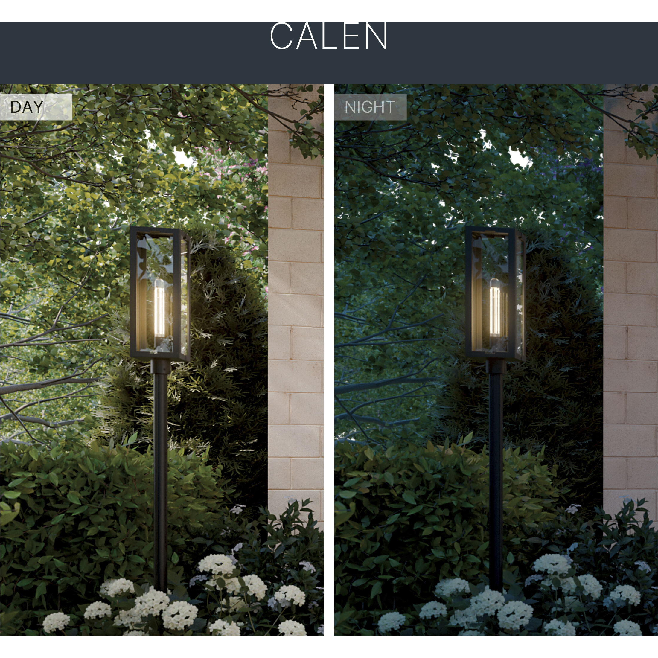 Calen 1 Light 27 inch Textured Black Outdoor Post Lantern