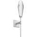 Aalto LED 4.5 inch Classic Silver Indoor Sconce Wall Light in Optic Rib Clear, 2700K LED, Belvedere