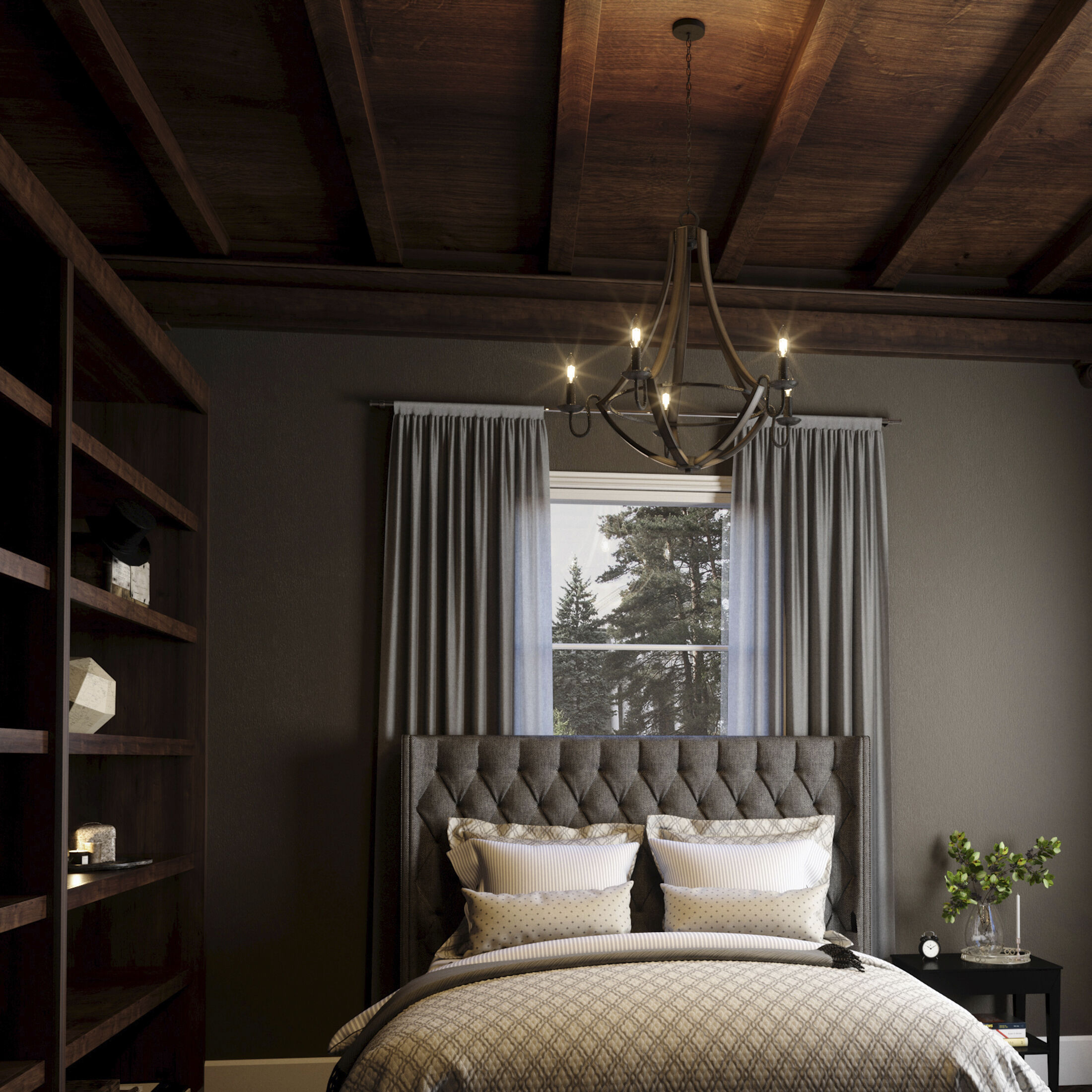 Black ceiling light bedroom on sale