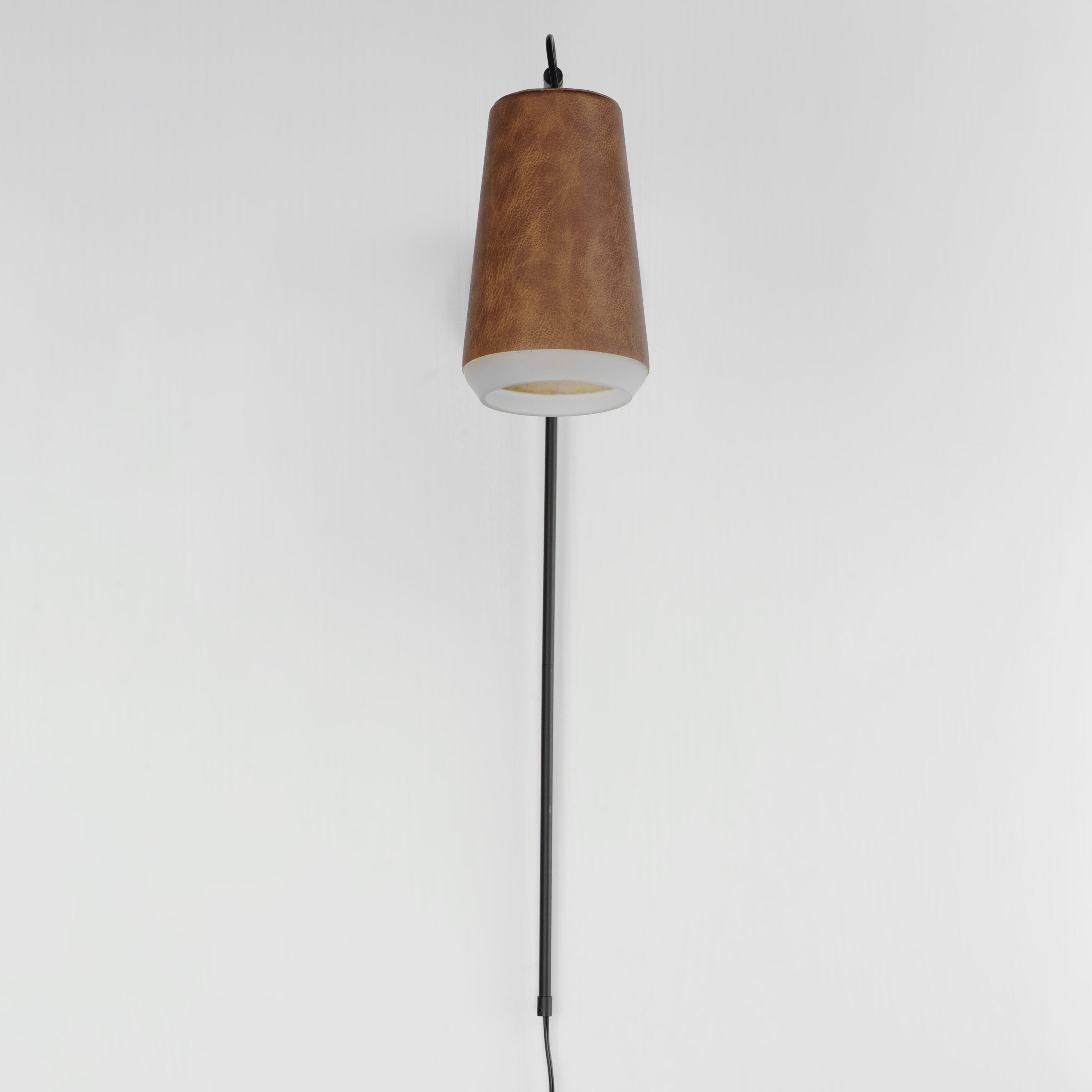 Scout LED 6 inch Weathered Wood/Tan Leather Wall Sconce Wall Light