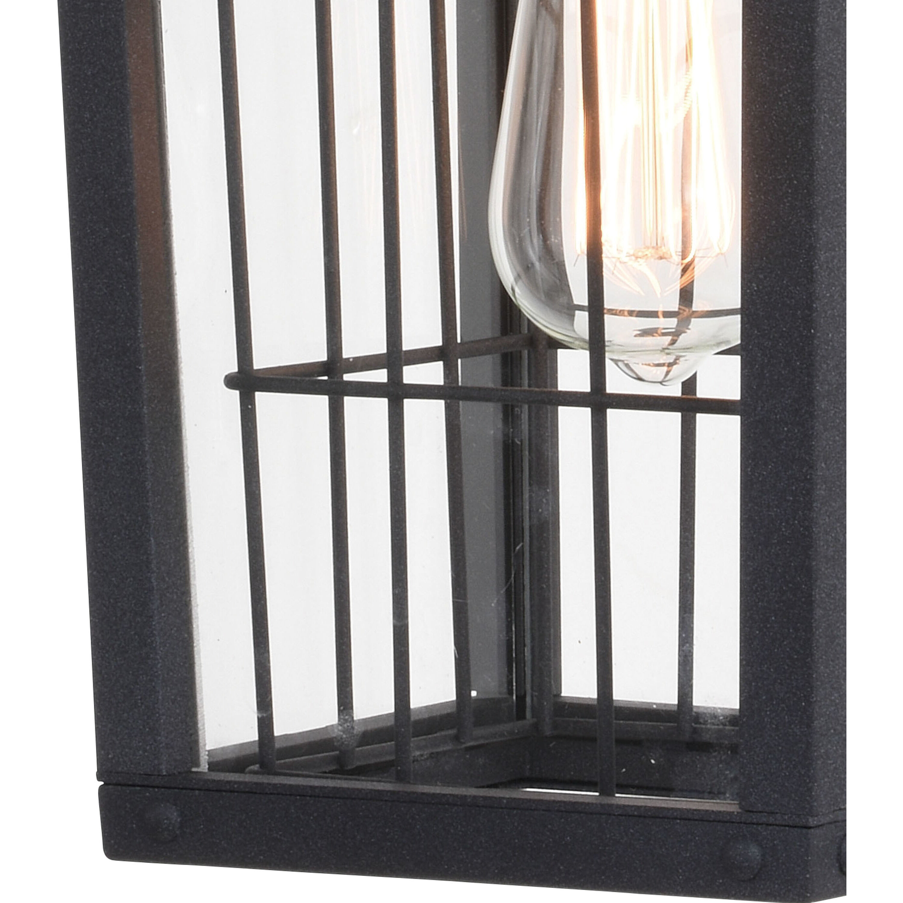 Gage LED 7 inch Volcanic Black Outdoor Pendant