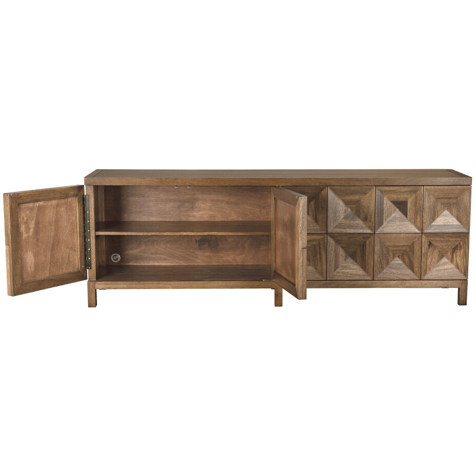 Quadrant 96.5 X 23 inch Dark Walnut Sideboard, 4 Door