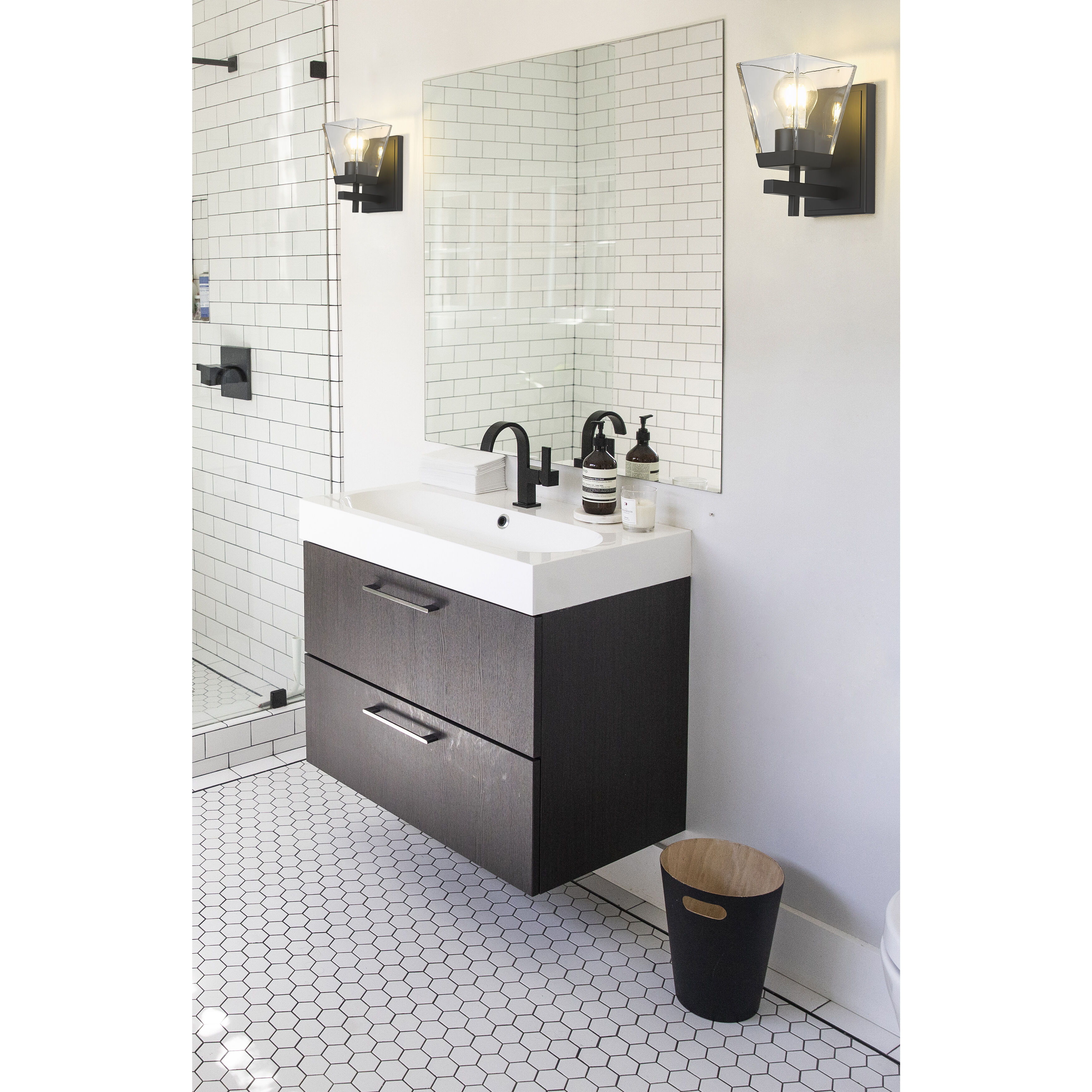 Lauren 1 Light 5 inch Matte Black Wall Sconce Wall Light