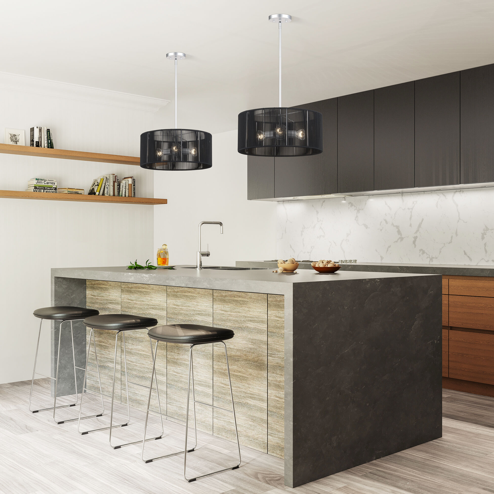 Acordia 3 Light 18 inch Painted Nickel Pendant Chandelier Ceiling Light