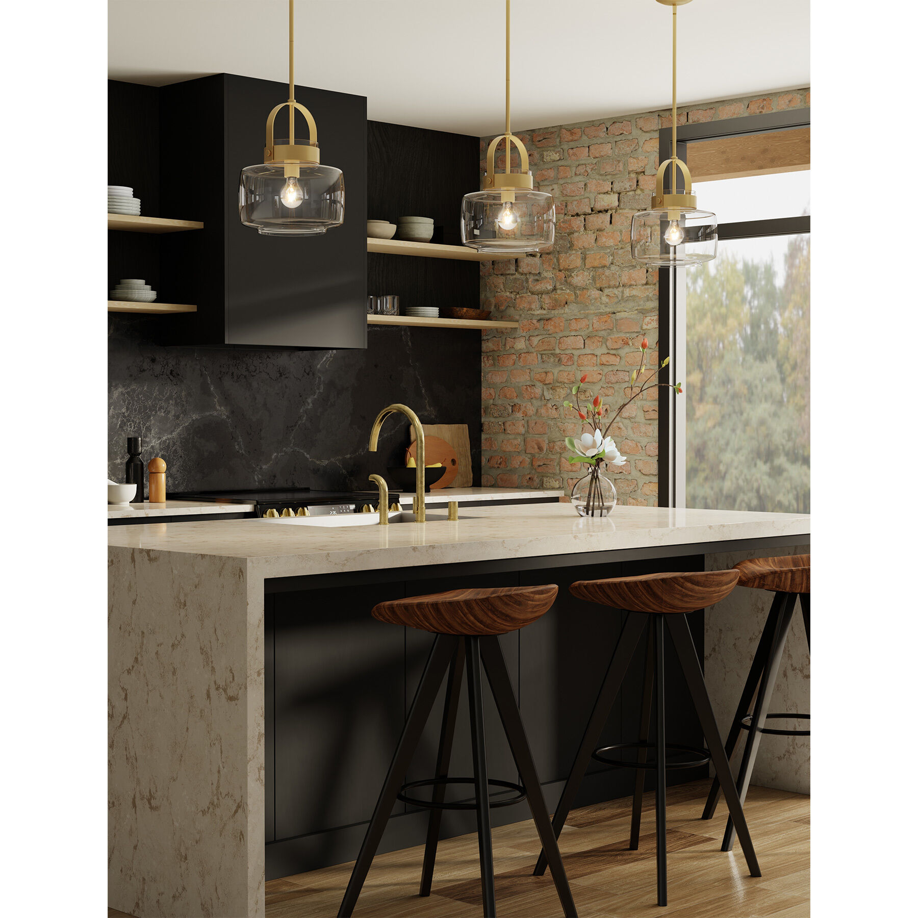 Wickglow 1 Light 11 inch Legacy Brass Pendant Ceiling Light