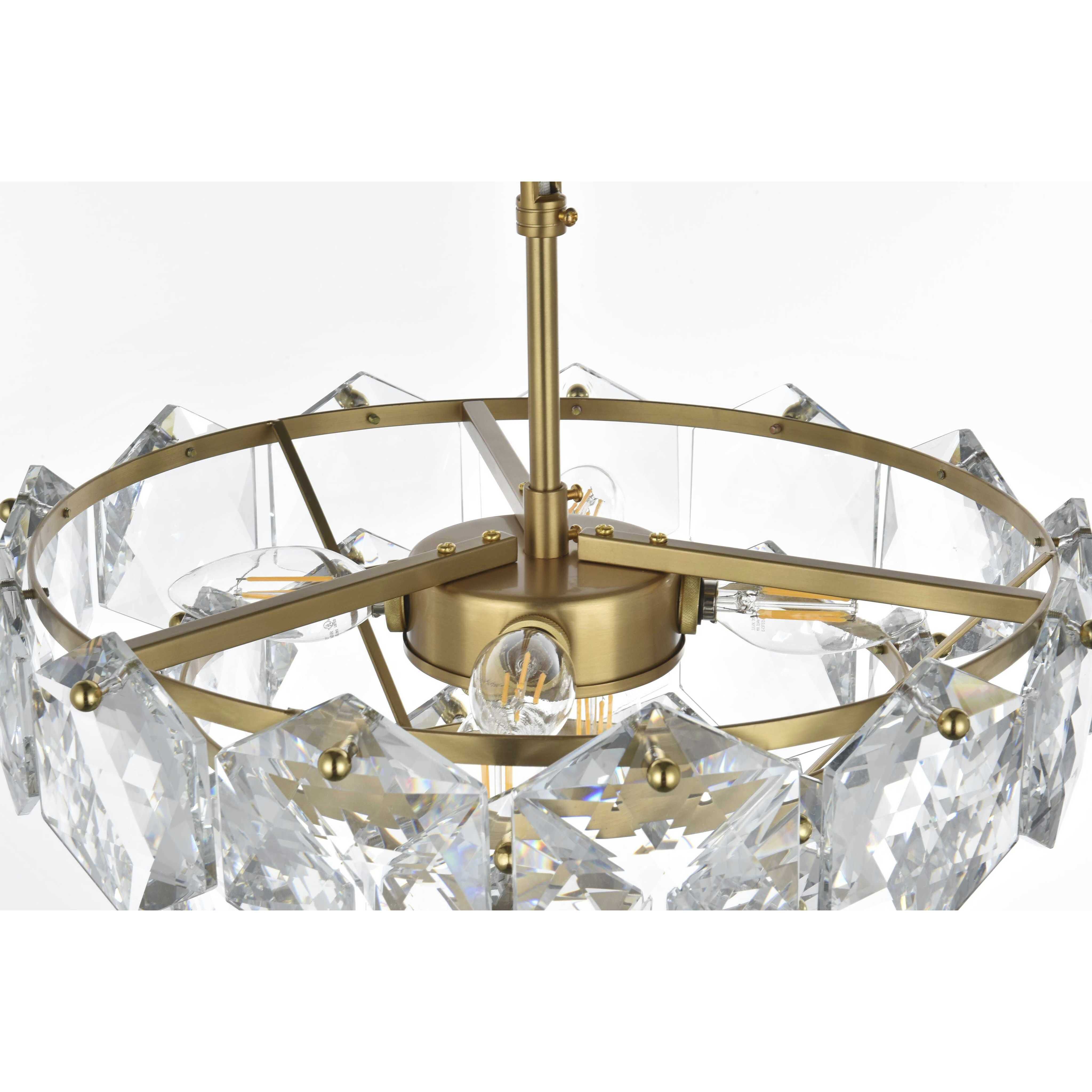 Adaline 6 Light 16 inch Satin Gold Chandelier Ceiling Light