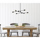 Xavier 6 Light 35 inch Black Pendant Ceiling Light