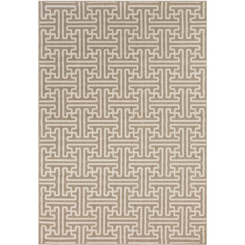 Alfresco 126 X 87 inch Brown/Beige Machine Woven Rug, Polypropylene