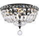 Tranquil 4 Light 12 inch Black and Clear Flush Mount Ceiling Light