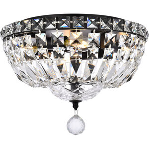 Tranquil 4 Light 12 inch Black and Clear Flush Mount Ceiling Light