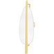Ithaca LED 8 inch Aged Brass/White Plaster Wall Sconce Wall Light