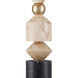 Seguso 28 inch 150 watt Natural and Black and Brass Table Lamp Portable Light