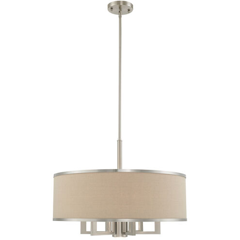 Park Ridge 7 Light 24 inch Brushed Nickel Pendant Chandelier Ceiling Light
