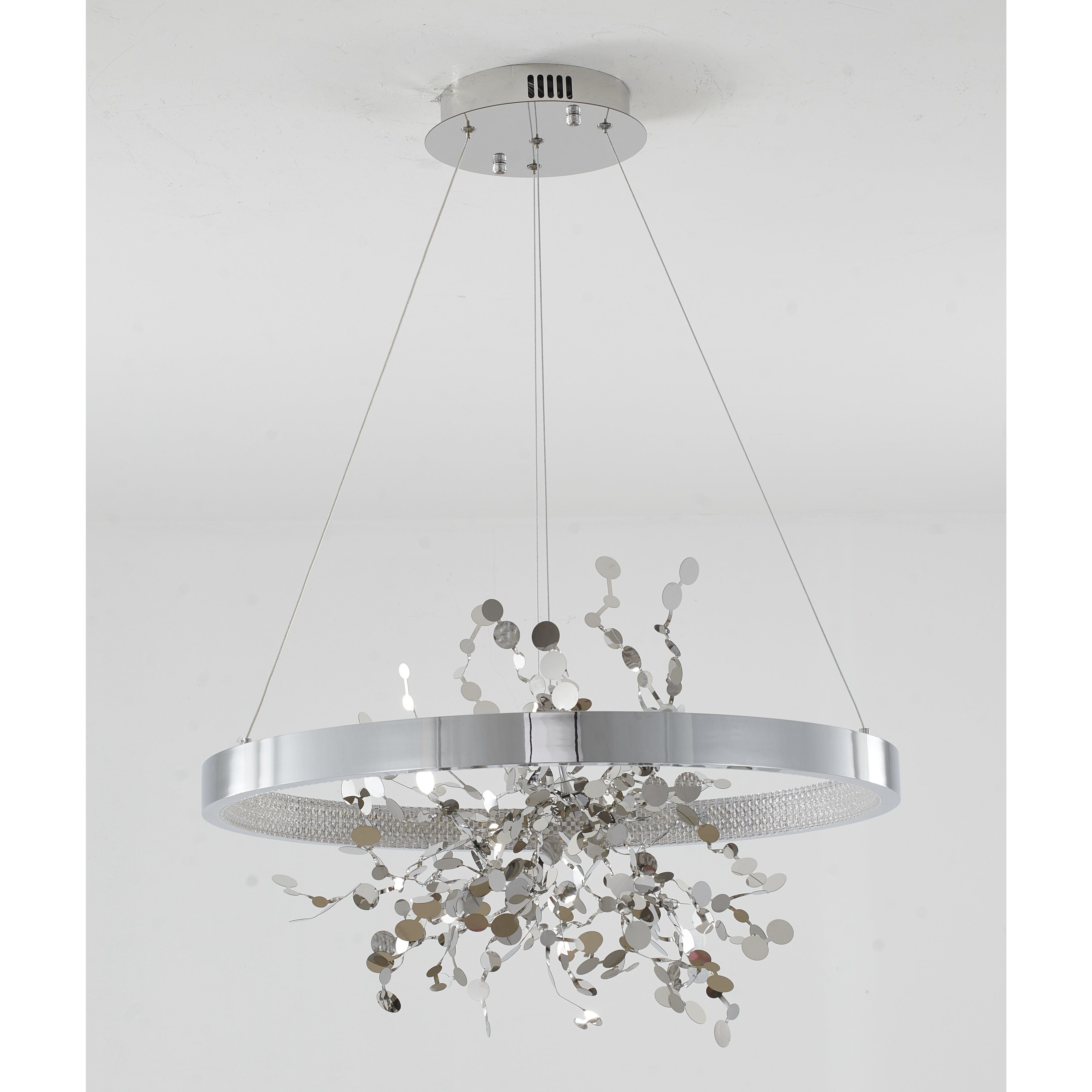 Canada LED 24 inch Chrome Chandelier Ceiling Light in 4000K