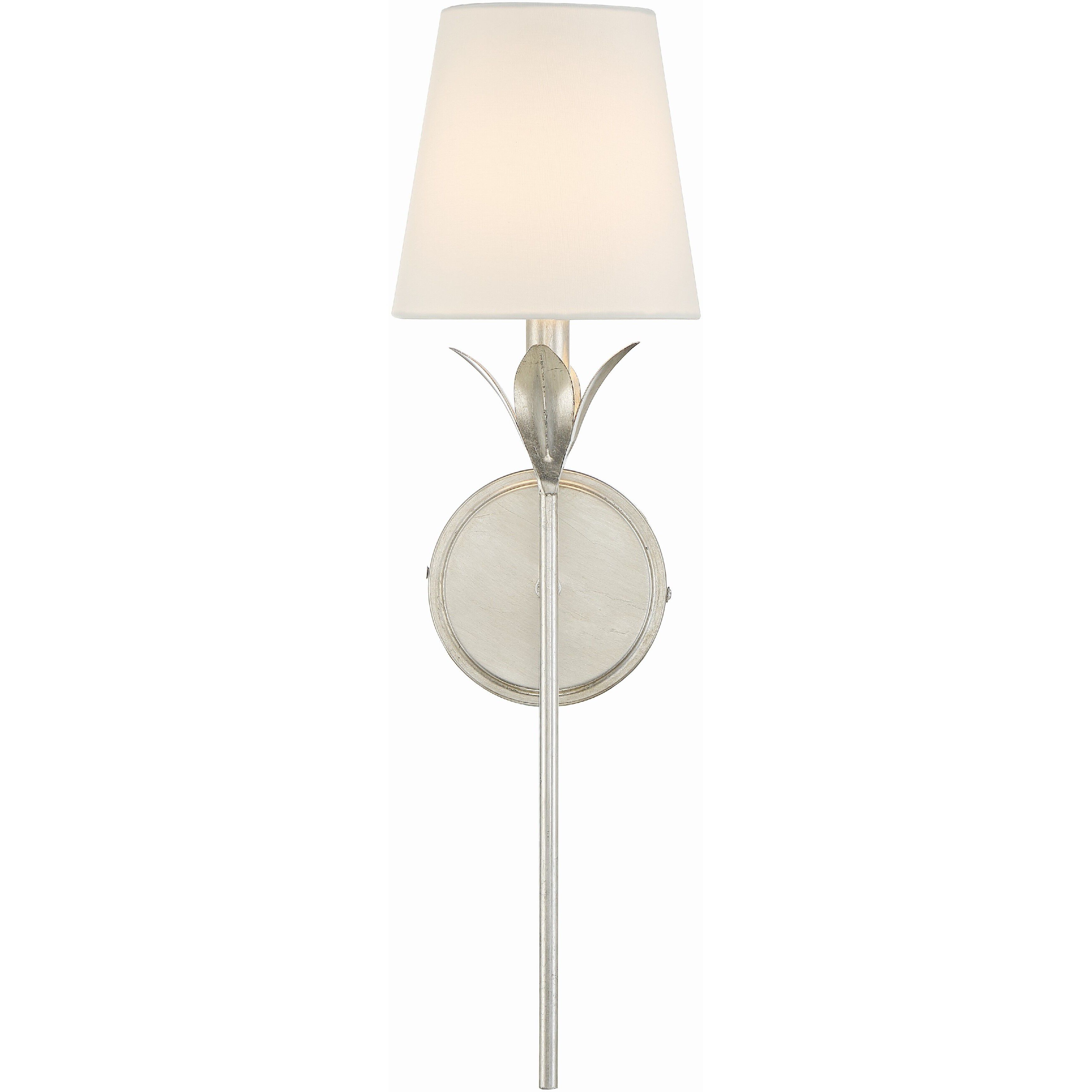 Broche Sconce Wall Light in Antique Silver