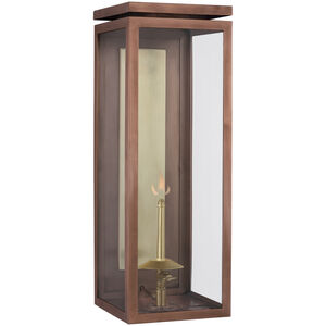 Chapman & Myers Fresno2 1 Light 20 inch Soft Copper Outdoor Gas Wall Lantern, Large