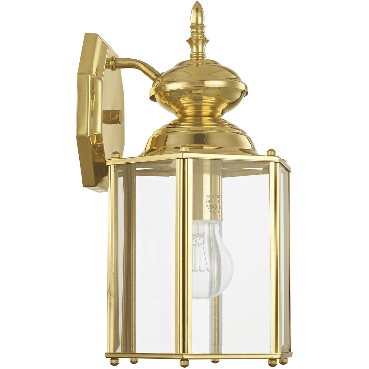 Outdoor Basics 1 Light 13 inch Polished Brass Outdoor Wall Lantern
