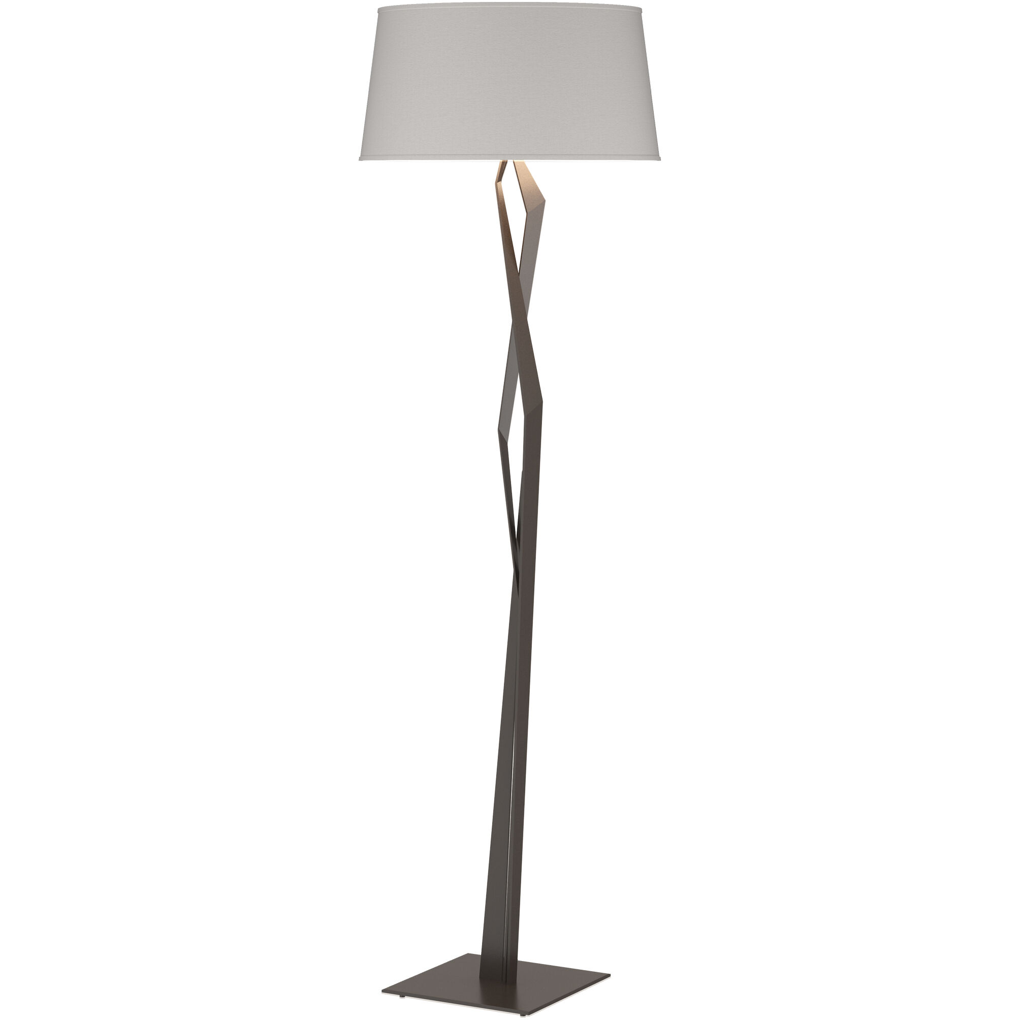 Facet 65.9 inch 100 watt Oil Rubbed Bronze Floor Lamp Portable Light in Flax