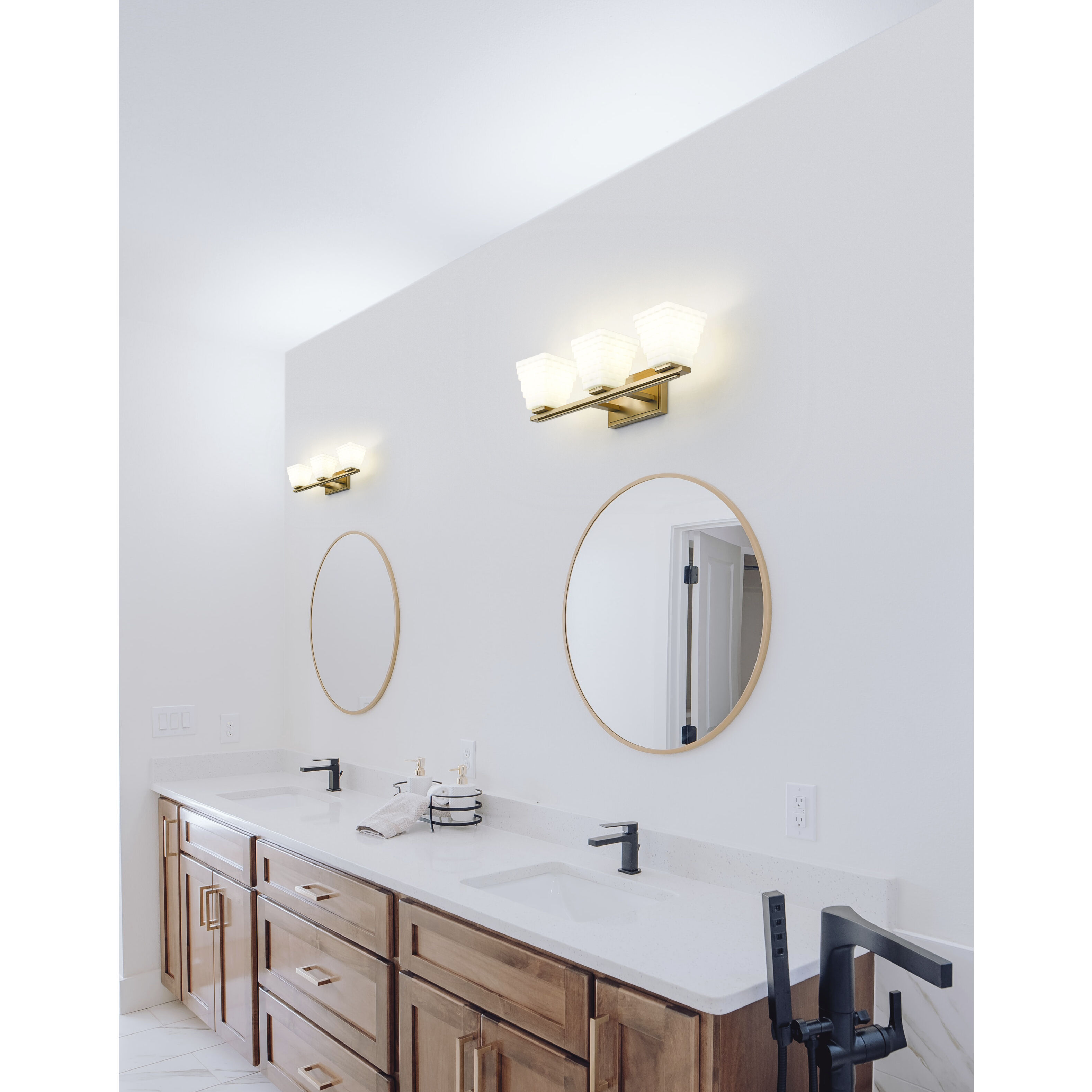 Annalise 3 Light 24 inch Modern Gold Vanity Wall Light
