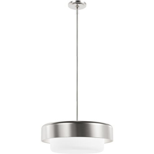 Station 3 Light 18 inch Brushed Nickel Pendant Ceiling Light, Large