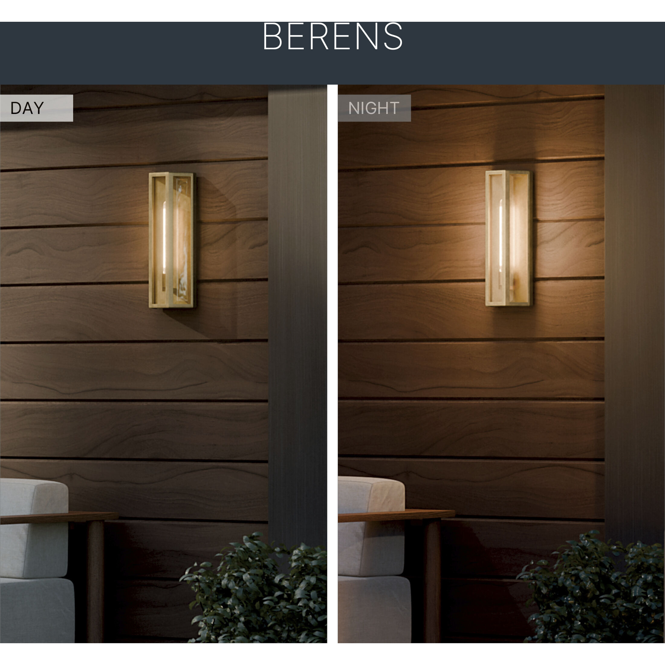 Berens 1 Light 20 inch Natural Brass Outdoor Wall Light