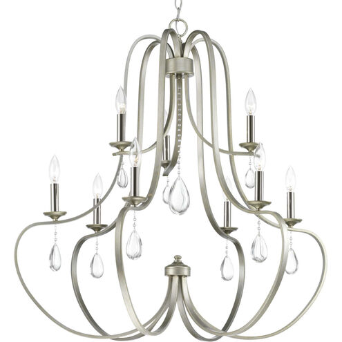 Anjoux 9 Light 34 inch Silver Ridge Chandelier Ceiling Light