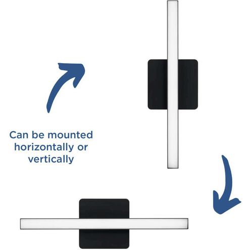 Phase 4 LED LED 16 inch Matte Black Linear Vanity Light Wall Light