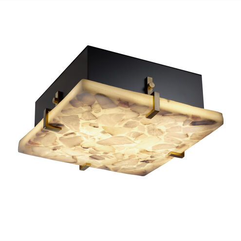 Alabaster Rocks 4 Light 16.5 inch Brushed Nickel Flush Mount Ceiling Light in Incandescent