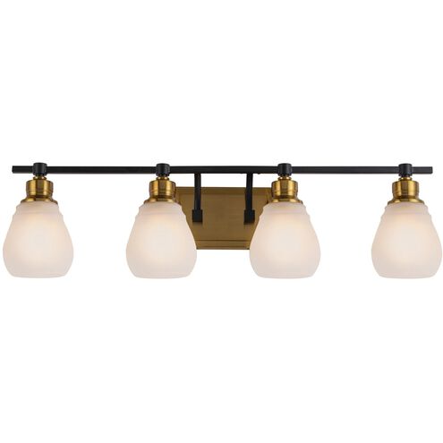 Nelson LED 31.02 inch Black and Brass Bathroom Vanity Wall Light