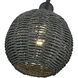 Deluna 1 Light 8 inch Black Pendant Ceiling Light, Mini Globe