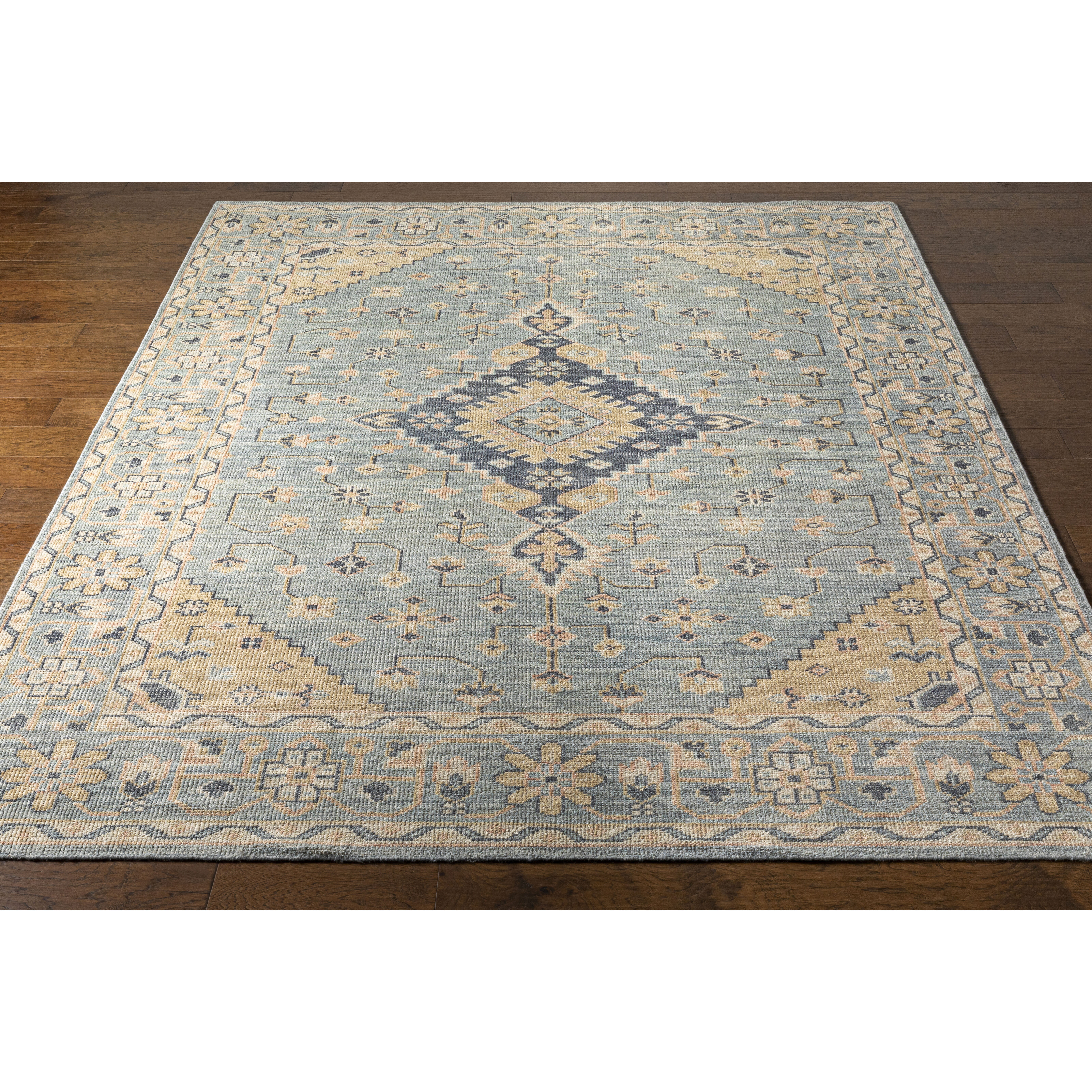 Zahra 66 X 42 inch Dusty Sage Rug in 4 X 6, Rectangle