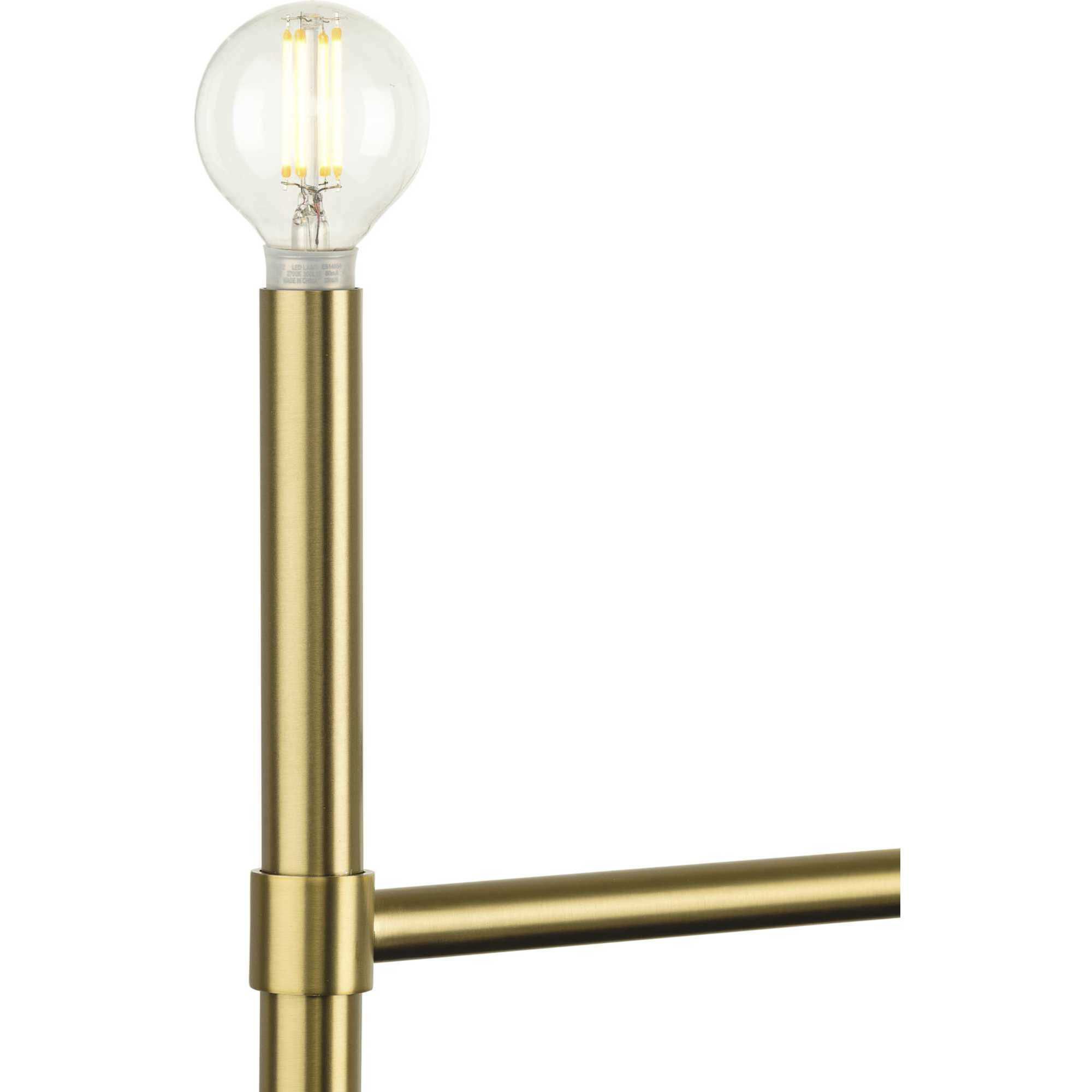 Arya 8 Light 40 inch Brushed Gold Linear Chandelier Ceiling Light, Design Series