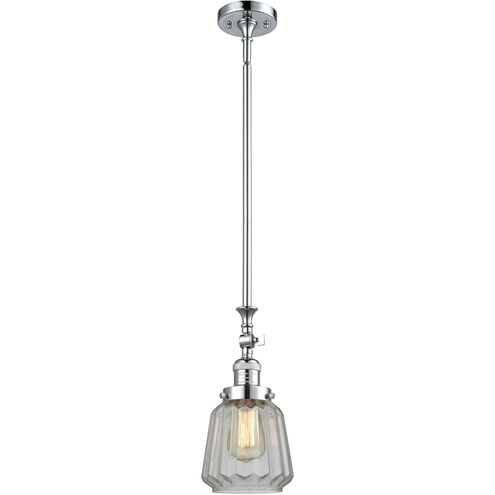 Franklin Restoration Chatham LED 6 inch Polished Chrome Mini Pendant Ceiling Light in Clear, Franklin Restoration