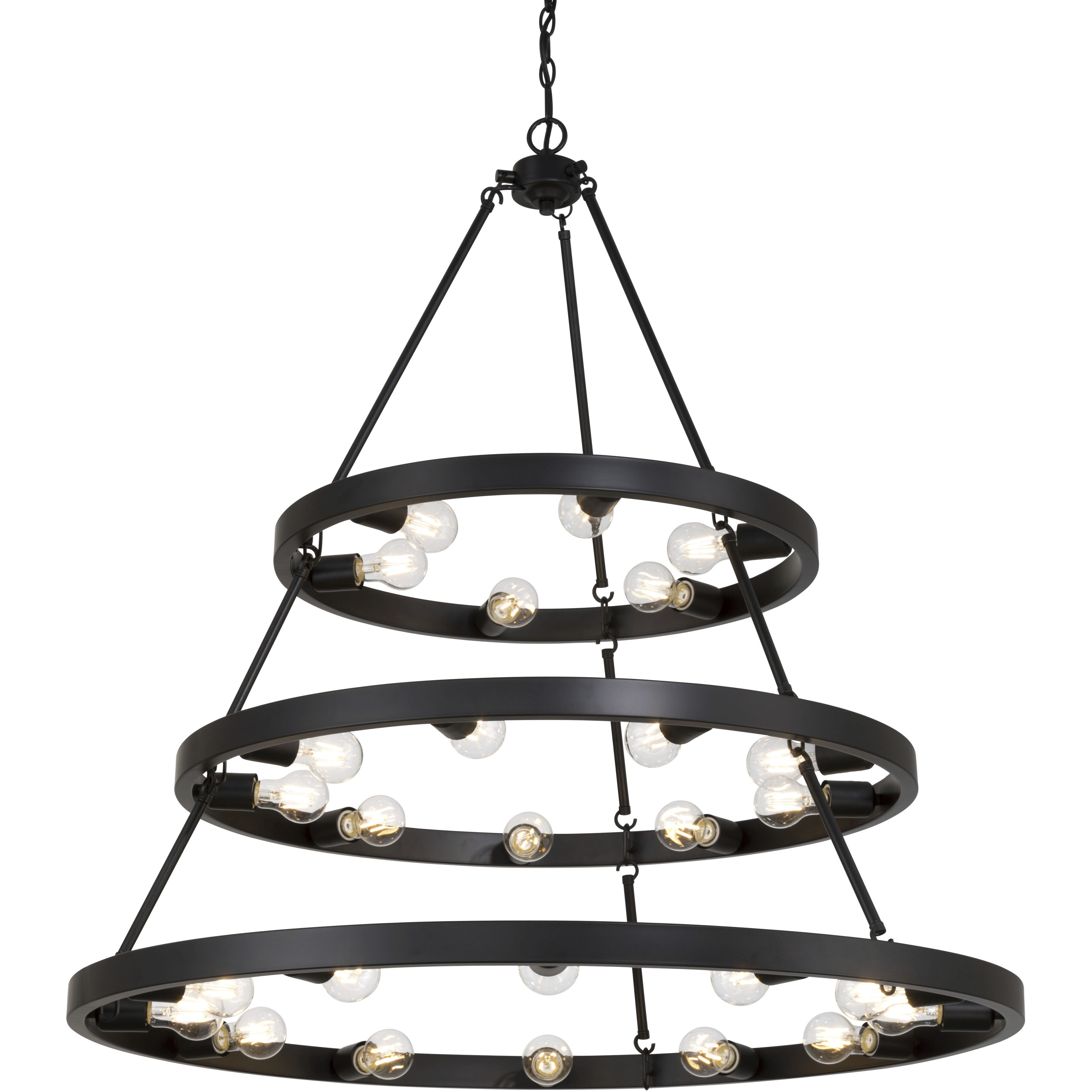 Castile 27 Light 40 inch Matte Black Chandelier Ceiling Light