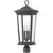 Bromley LED 23 inch Museum Black Outdoor Post Mount Lantern, Low Voltage