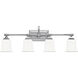 Nicholas 4 Light 31 inch Polished Chrome Bath Light Wall Light