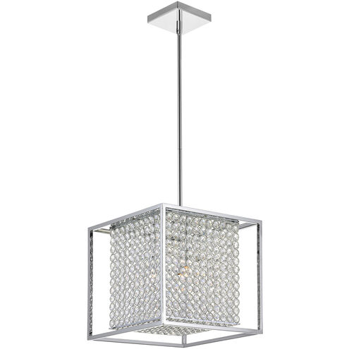 Cube 3 Light 12 inch Chrome Chandelier Ceiling Light