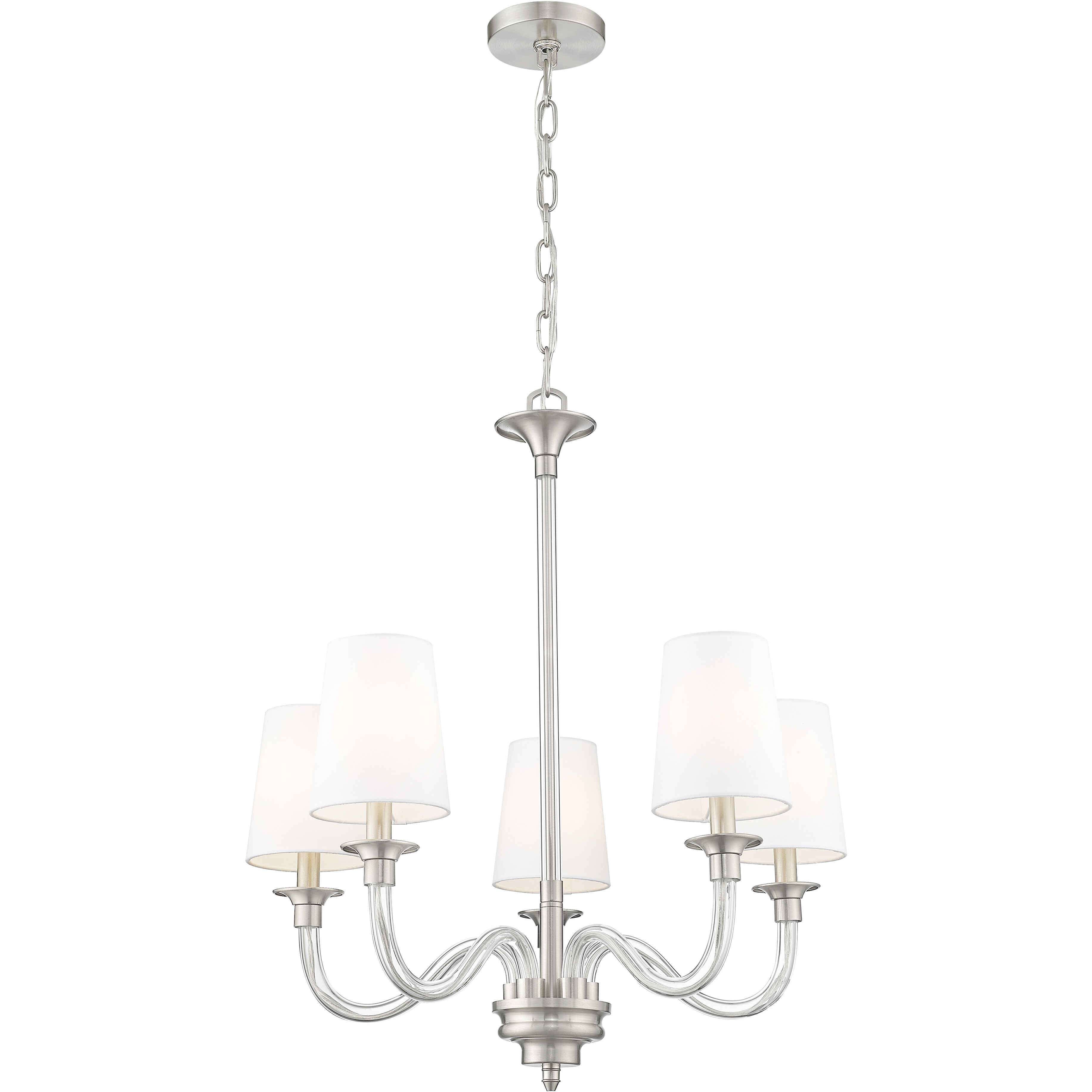 Katerina 5 Light 24 inch Brushed Nickel Chandelier Ceiling Light